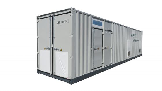 Aanpasbare doos voor energieopslag in een container
