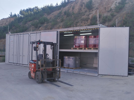 Metalen vrachtcontainers met zijdelingse deuren
