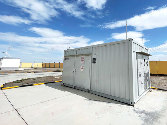 Zonnebatterijopslagcontainer 20ft zijdelingse openingscontainer Wit