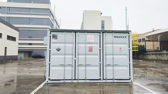 Explosionssichere Gasflaschenlagerung in Sondergröße mit doppelter Isolierung und Temperaturregelung