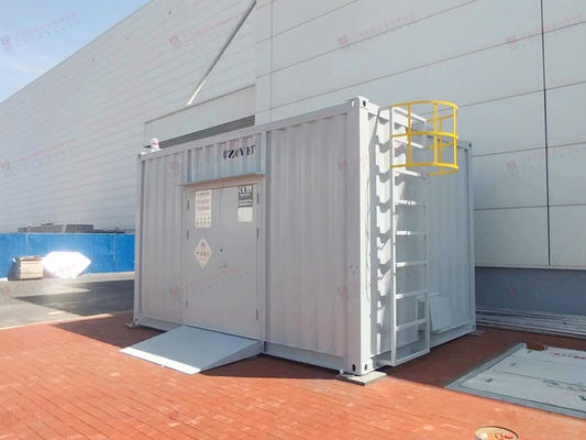 Chemische opslagcontainer van koolstofstaal met aanpasbare deuren en accessoires