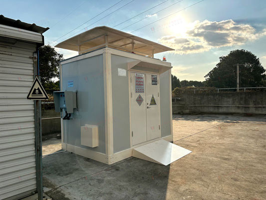 Zijdelingse openingscontainer voor tijdelijke opslag